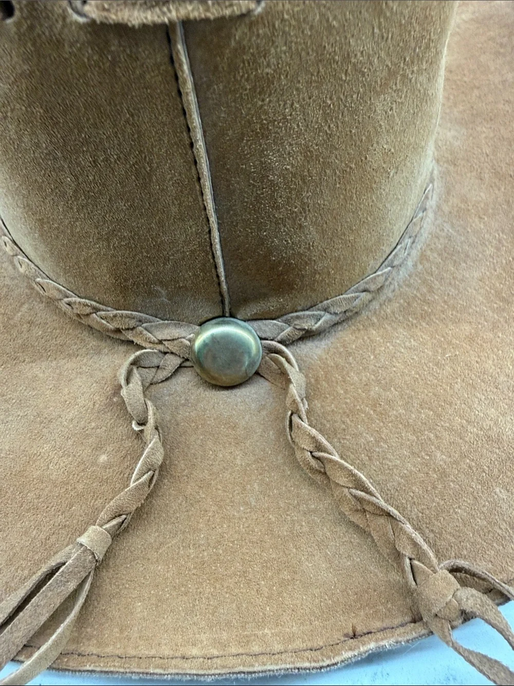 Brown Suede Western Cowboy Hat sz l